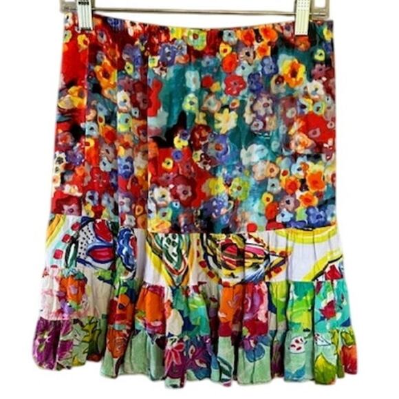Jams World Multicolor Floral Hattie Skirt – Size Medium - Made in Hawaii - Picture 3 of 5